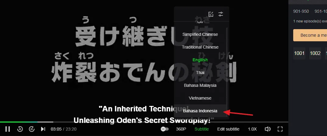 ubah bahasa Cara Nonton Anime Gratis dan Legal di Laptop atau Smartphone 9 ubah bahasa