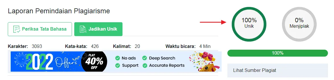 Cara Mengecek Plagiarisme Artikel di Internet Secara Akurat 21 unik plagiarisme detector Cara Mengecek Plagiarisme Artikel di Internet Secara Akurat 19 unik plagiarisme detector