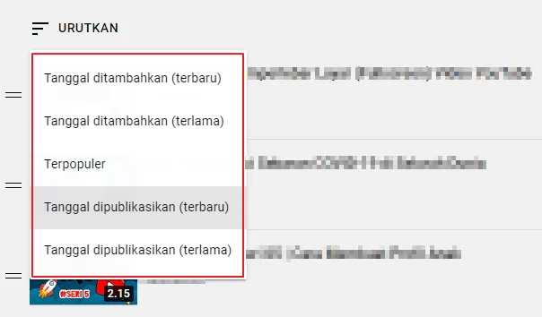 urutkan lagi Cara Membuat dan Mengatur Playlist Video di YouTube 14 urutkan lagi