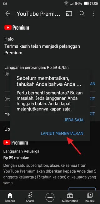 Cara Membatalkan YouTube Premium Kamu dengan Mudah 7 Screenshot 20220129 170610 Cara Membatalkan YouTube Premium Kamu dengan Mudah 5 Screenshot 20220129 170610