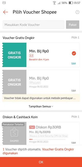 Cara Belanja di Shopee Agar Dapatkan Gratis Ongkir 11 Screenshot 20220202 195743 Cara Belanja di Shopee Agar Dapatkan Gratis Ongkir 9 Screenshot 20220202 195743