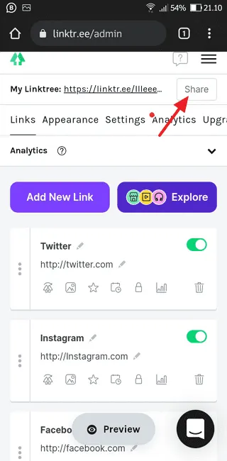 Cara Membuat Linktree untuk Banyak Tautan dengan Mudah 10 Screenshot 20220214 211007 Cara Membuat Linktree untuk Banyak Tautan dengan Mudah 8 Screenshot 20220214 211007