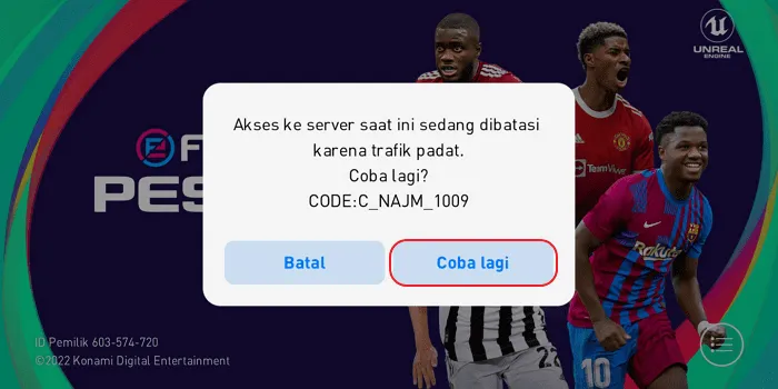 Screenshot 20220224 165954 Cara Mengatasi Gagal Login di PES Mobile Karena Trafik Padat 4 Screenshot 20220224 165954