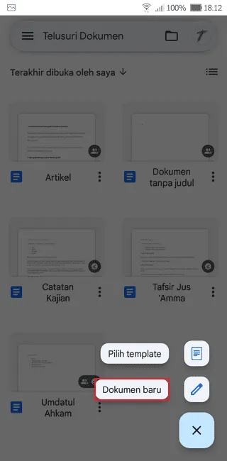Screenshot 20220228 181220 Cara Membuat Dokumen Baru di Google Docs Web & Aplikasi 8 Screenshot 20220228 181220