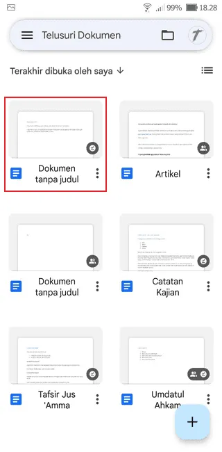Screenshot 20220228 182807 Cara Membuat Dokumen Baru di Google Docs Web & Aplikasi 10 Screenshot 20220228 182807
