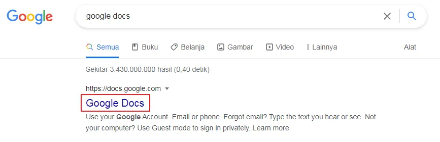 buka google docs via web Cara Download Dokumen di Google Docs Web dan Aplikasi 1 buka google docs via web