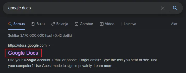 buka google docs web Cara Membuat Dokumen Baru di Google Docs Web & Aplikasi 1 buka google docs web