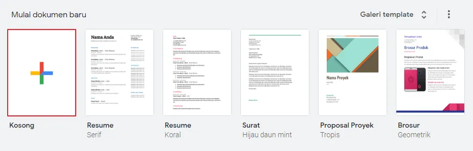 dokumen kosong Cara Membuat Dokumen Baru di Google Docs Web & Aplikasi 2 dokumen kosong