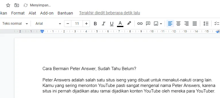 menyimpan otomatis Cara Membuat Dokumen Baru di Google Docs Web & Aplikasi 4 menyimpan otomatis