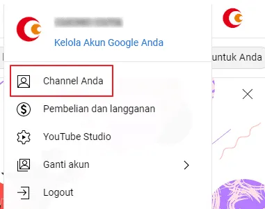 Cara Ganti Header YouTube Melalui Web dan Aplikasi 3 pilih channel anda Cara Ganti Header YouTube Melalui Web dan Aplikasi 1 pilih channel anda