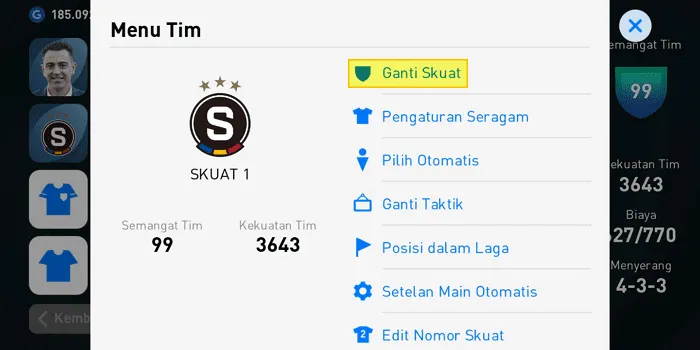 Screenshot 20220328 084705 Cara Membuat Skuad Baru di PES Mobile 2021 dengan Mudah 3 Screenshot 20220328 084705