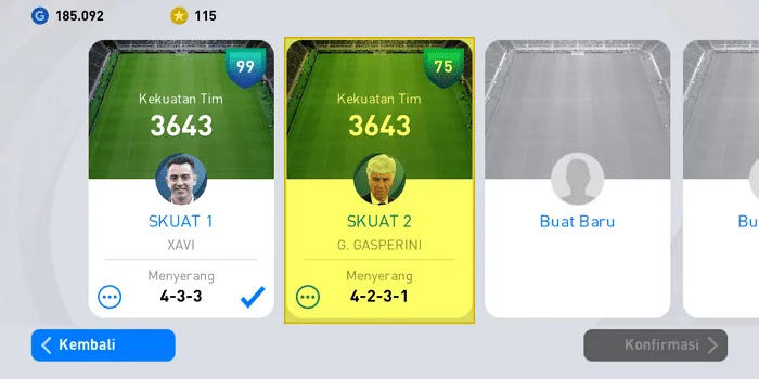 Screenshot 20220328 084903 Cara Membuat Skuad Baru di PES Mobile 2021 dengan Mudah 9 Screenshot 20220328 084903
