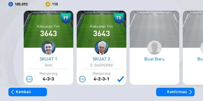 Screenshot 20220328 084912 Cara Membuat Skuad Baru di PES Mobile 2021 dengan Mudah 10 Screenshot 20220328 084912