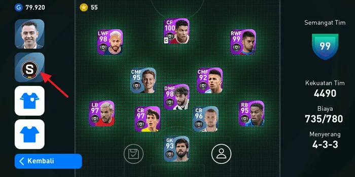 Cara Mengganti Nomor Punggung Pemain di PES Mobile 2021 4 Screenshot 20220404 110648 Cara Mengganti Nomor Punggung Pemain di PES Mobile 2021 2 Screenshot 20220404 110648