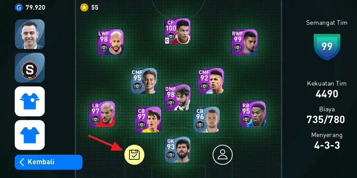 Cara Mengganti Nomor Punggung Pemain di PES Mobile 2021 10 Screenshot 20220404 110914 Cara Mengganti Nomor Punggung Pemain di PES Mobile 2021 8 Screenshot 20220404 110914
