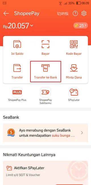 Screenshot 20220412 080935 Cara Transfer Saldo ShopeePay ke Rekening Bank Kamu 2 Screenshot 20220412 080935