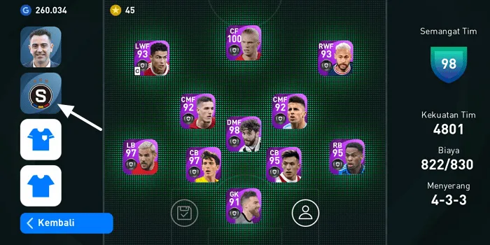 Screenshot 20220413 070411 Cara Kosongkan Skuad PES Mobile 2021 Secara Keseluruhan 4 Screenshot 20220413 070411