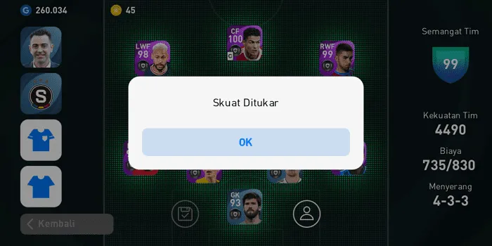 Screenshot 20220413 070458 Cara Kosongkan Skuad PES Mobile 2021 Secara Keseluruhan 7 Screenshot 20220413 070458