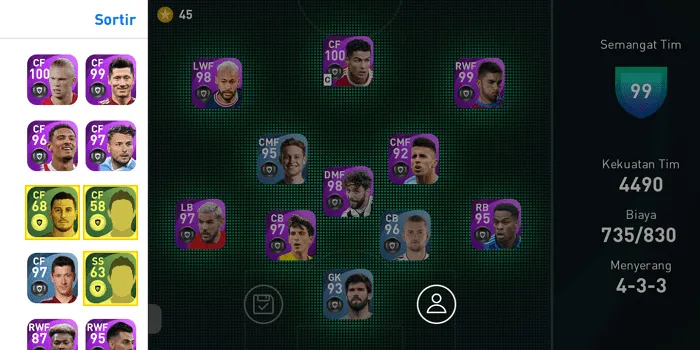 Screenshot 20220413 125505 Cara Kosongkan Skuad PES Mobile 2021 Secara Keseluruhan 9 Screenshot 20220413 125505