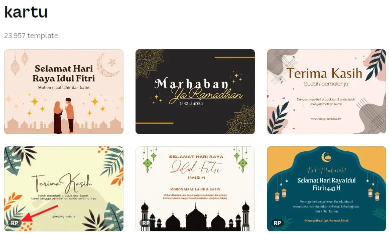 tanda rp Cara Membuat Kartu Ucapan Hari Raya Idul Fitri di Canva Web 5 tanda rp