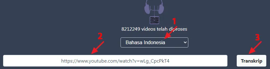 klik transkrip Cara Ubah Video YouTube Menjadi Teks Tanpa Aplikasi 3 klik transkrip