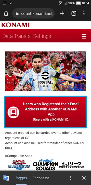 Screenshot 20220603 183424 Cara Transfer Data PES Mobile 2021 ke eFootball 2022 10 Screenshot 20220603 183424