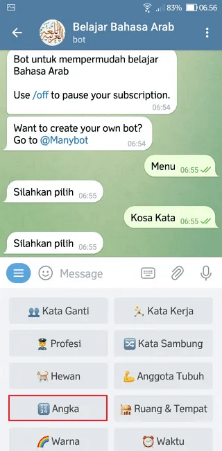 Screenshot 20220616 065614 Cara Belajar Bahasa Arab di Aplikasi Telegram dengan Mudah 6 Screenshot 20220616 065614