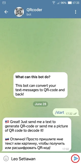Screenshot 20220628 173316 Cara Mengubah Teks Menjadi Kode QR di Aplikasi Telegram 5 Screenshot 20220628 173316
