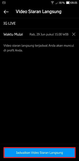 Screenshot 20220629 090528 Cara Membuat Jadwal Live Instagram di HP dengan Mudah 6 Screenshot 20220629 090528