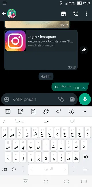 2 Cara Menulis Arab di Aplikasi WhatsApp dengan Mudah 37 Screenshot 20220702 120943 2 Cara Menulis Arab di Aplikasi WhatsApp dengan Mudah 35 Screenshot 20220702 120943
