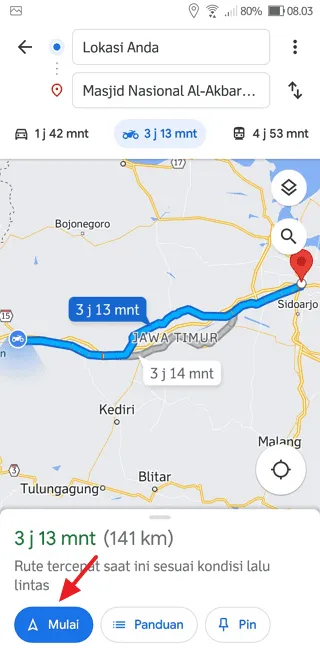 Screenshot 20220706 080322 Cara Ganti Ikon Navigasi Google Maps Menjadi Mobil 4 Screenshot 20220706 080322
