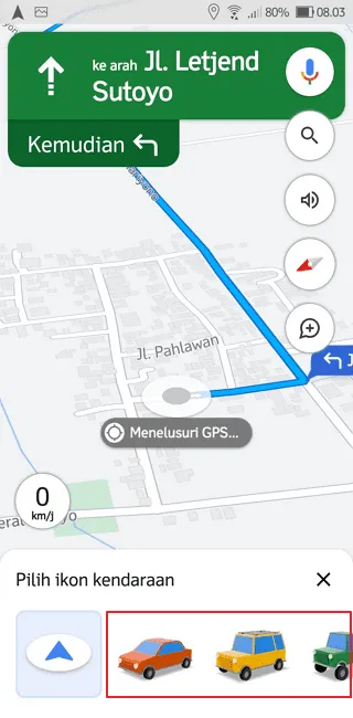 Screenshot 20220706 080402 Cara Ganti Ikon Navigasi Google Maps Menjadi Mobil 6 Screenshot 20220706 080402