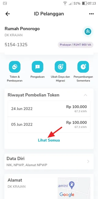 Screenshot 20220709 071333 Cara Melihat Riwayat Pembayaran Listrik di PLN Mobile 16 Screenshot 20220709 071333