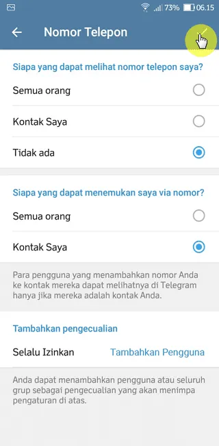 Screenshot 20220731 061517 Cara Menyembunyikan Nomor Telepon di Aplikasi Telegram 5 Screenshot 20220731 061517