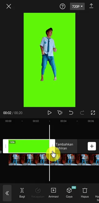 Screenshot 20220805 094655 Cara Ubah Background Video Menjadi Green Screen di CapCut 28 Screenshot 20220805 094655