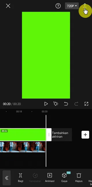 Screenshot 20220805 094828 Cara Ubah Background Video Menjadi Green Screen di CapCut 29 Screenshot 20220805 094828
