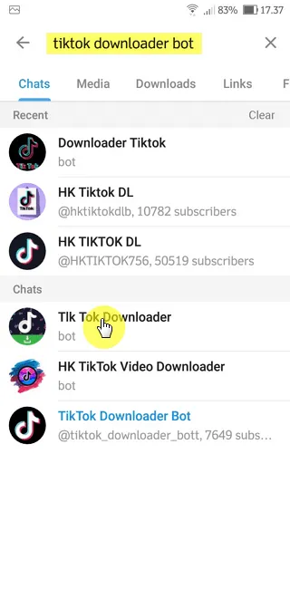 Screenshot 20220805 173716 Cara Download Video TikTok Tanpa Watermark di Telegram 4 Screenshot 20220805 173716
