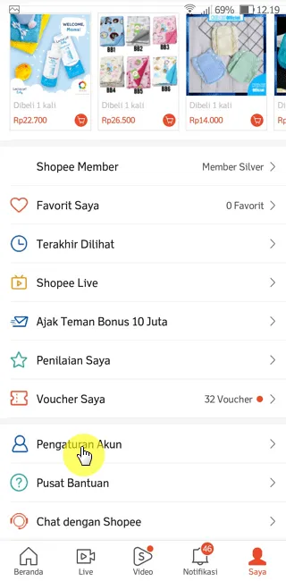 Screenshot 20220820 121938 Cara Mengganti Bunyi Notifikasi di Aplikasi Shopee 2 Screenshot 20220820 121938