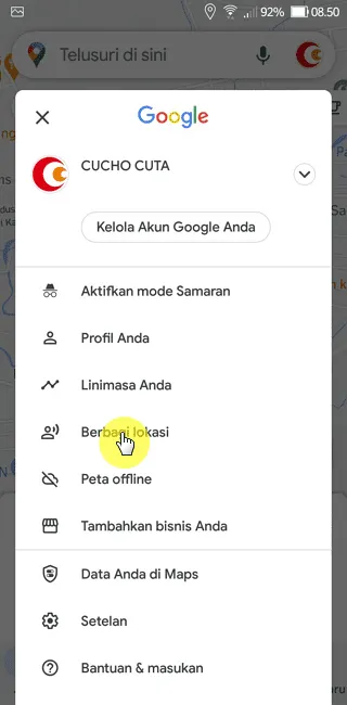 Cara Share Lokasi di Google Maps Secara Real-Time 4 Screenshot 20220902 085007 Cara Share Lokasi di Google Maps Secara Real-Time 2 Screenshot 20220902 085007