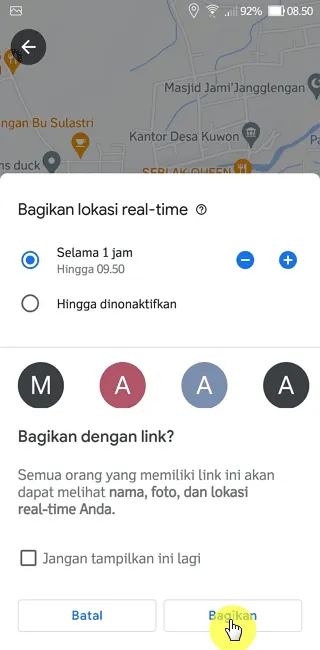 Cara Share Lokasi di Google Maps Secara Real-Time 8 Screenshot 20220902 085101 Cara Share Lokasi di Google Maps Secara Real-Time 6 Screenshot 20220902 085101