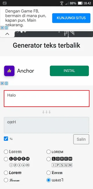 Screenshot 20220915 184238 Cara Kirim Teks Terbalik di WhatsApp Tanpa Aplikasi 5 Screenshot 20220915 184238