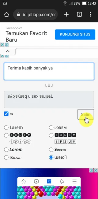 Screenshot 20220915 184315 Cara Kirim Teks Terbalik di WhatsApp Tanpa Aplikasi 6 Screenshot 20220915 184315