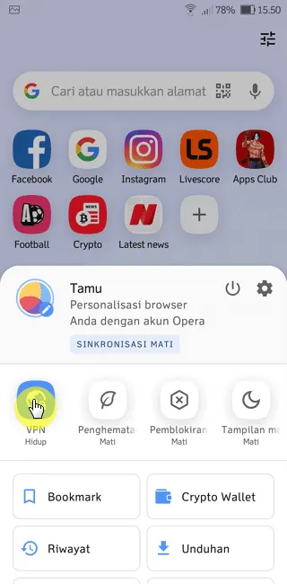 Screenshot 20220923 155042 Cara Aktifkan VPN di Aplikasi Opera Kurang dari 1 Menit 4 Screenshot 20220923 155042