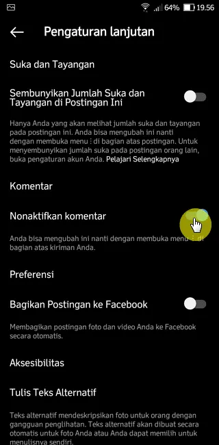 2 Cara Mematikan Kolom Komentar di Aplikasi Instagram 7 Screenshot 20220924 195609 2 Cara Mematikan Kolom Komentar di Aplikasi Instagram 5 Screenshot 20220924 195609