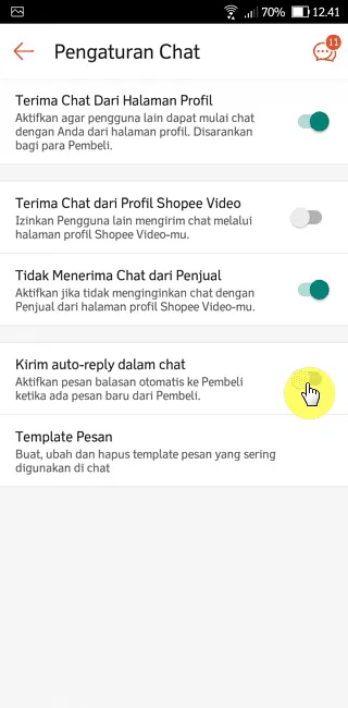 Screenshot 20220928 124136 Cara Aktifkan Fitur Auto-reply Chat di Aplikasi Shopee 3 Screenshot 20220928 124136