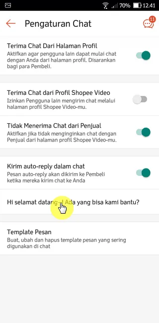 Screenshot 20220928 124156 Cara Aktifkan Fitur Auto-reply Chat di Aplikasi Shopee 4 Screenshot 20220928 124156