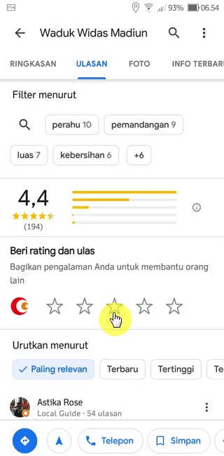 Screenshot 20220929 065444 Cara Menambahkan Review Tempat di Aplikasi Google Maps 4 Screenshot 20220929 065444
