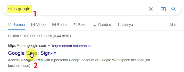 Cara Buat Website Gratis Tanpa Coding Kurang dari 5 Menit 3 sites google Cara Buat Website Gratis Tanpa Coding Kurang dari 5 Menit 1 sites google