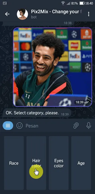 Screenshot 20221110 184007 Cara Ubah Warna Rambut pada Foto di Aplikasi Telegram 7 Screenshot 20221110 184007