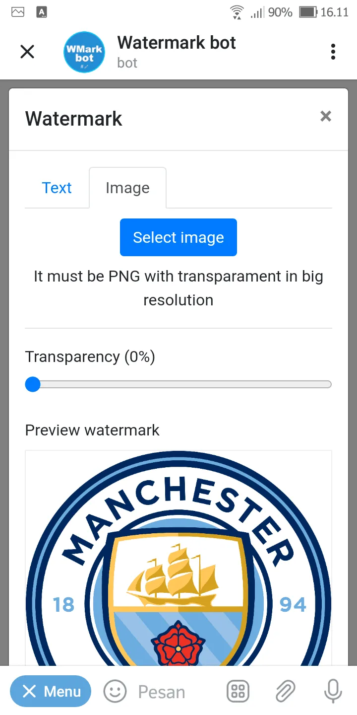 Cara Buat Watermark Logo pada Foto di Aplikasi Telegram 11 Screenshot 20230127 161155 Cara Buat Watermark Logo pada Foto di Aplikasi Telegram 9 Screenshot 20230127 161155